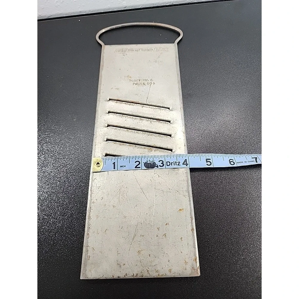 Vintage Bluffton Slaw & Vegetable Cutter Stainless Steel Primitive Kitchen Tools